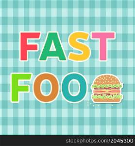 Banners of fast food design.Burger in flat style. Elements on the theme of the restaurant business. Vector illustration.. Banners of fast food design.