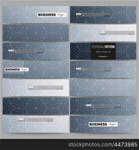 Banners set. Abstract floral business background, modern stylish vector texture.