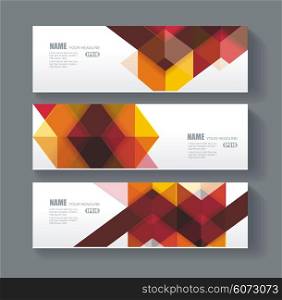 Banners with bright geometrical abstract lines structure. Vector illustration