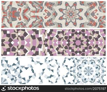Banners with colorful pattern Vector illustration