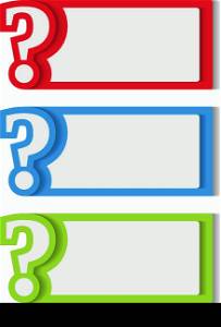 Banners with Question Mark