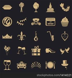Banquet icons set. Simple set of 25 banquet vector icons for web for any design. Banquet icons set, simple style