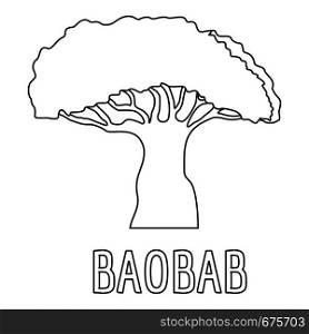 Baobab icon. Outline illustration of baobab vector icon for web. Baobab icon, outline style.