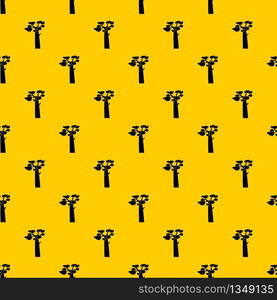 Baobab pattern seamless vector repeat geometric yellow for any design. Baobab pattern vector