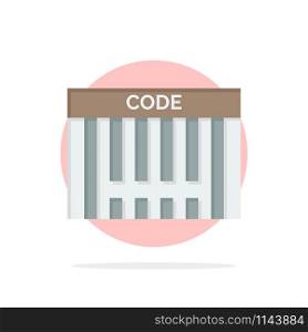 Bar, Barcode, Code, Shopping Abstract Circle Background Flat color Icon