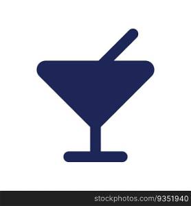Bar black glyph ui icon. Drinking cocktail. Hotel. Public place. User interface design. Silhouette symbol on white space. Solid pictogram for web, mobile. Isolated vector illustration. Bar black glyph ui icon