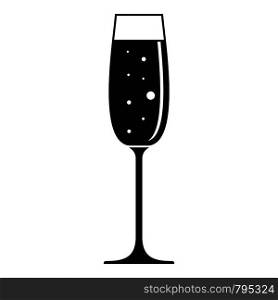Bar champagne glass icon. Simple illustration of bar champagne glass vector icon for web design isolated on white background. Bar champagne glass icon, simple style