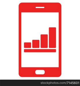 Bar chart and smartphone