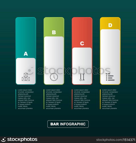 Bar Chart Graph Diagram Financial Analytic Statistical Business Infographic Illustration