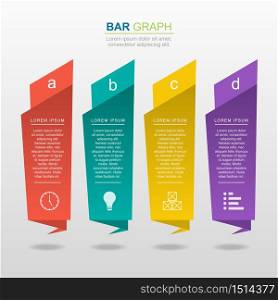 Bar Chart Graph Diagram Financial Analytic Statistical Business Infographic Illustration