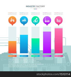 Bar Chart Graph Diagram Financial Analytics Statistical Factory Industrial Business Infographic