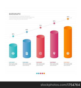 Bar Chart Graph Diagram Statistical Business Infographic Element Template