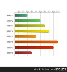 Bar Chart Graph Diagram Statistical Horizontal Infographic Illustration