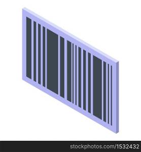 Bar code icon. Isometric of bar code vector icon for web design isolated on white background. Bar code icon, isometric style
