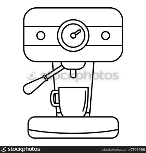 Bar coffee machine icon. Outline bar coffee machine vector icon for web design isolated on white background. Bar coffee machine icon, outline style