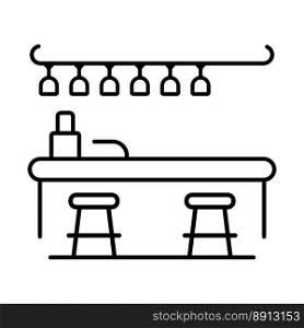 bar counter icon vector illustration logo design