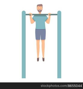 Bar exercise icon cartoon vector. Street workout. Outdoor equipment. Bar exercise icon cartoon vector. Street workout