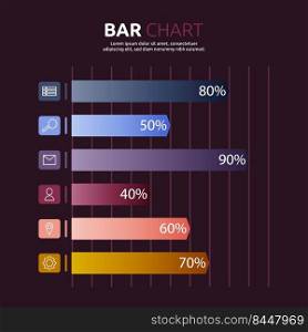 Bar Graph Chart Business Statistic Data Infographic Template