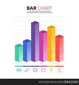 Bar Graph Chart Statistic Data Infographic Template