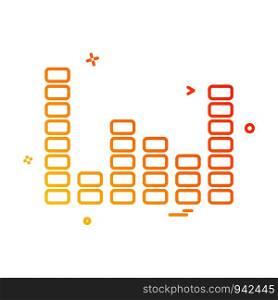 Bar graph icon design vector