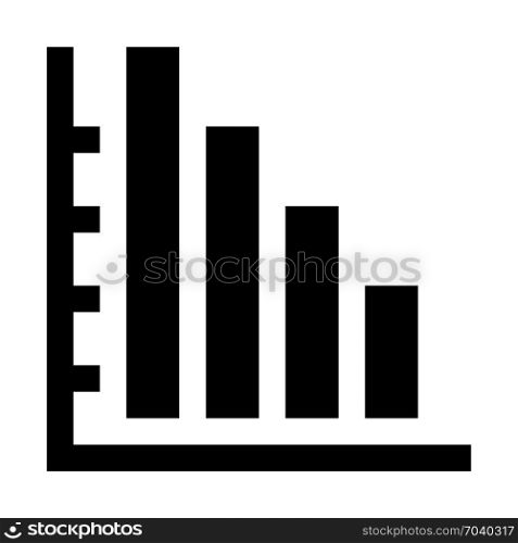 bar graph loss, icon on isolated background