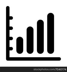 bar graph profit, icon on isolated background