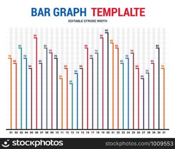 Bar graph template, business infographics, vector eps10 illustration. Bar Graph