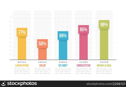 Bar graph template, business infographics, vector eps10 illustration. Bar Graph Template