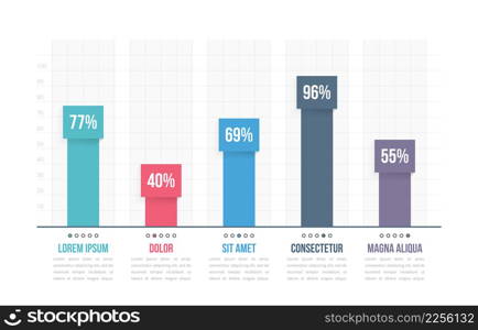 Bar graph template, business infographics, vector eps10 illustration. Bar Graph Template