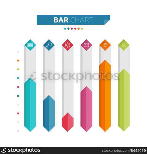 Bar Graphic Chart Statistic Data Infographic Template