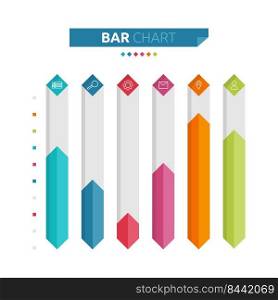 Bar Graphic Chart Statistic Data Infographic Template