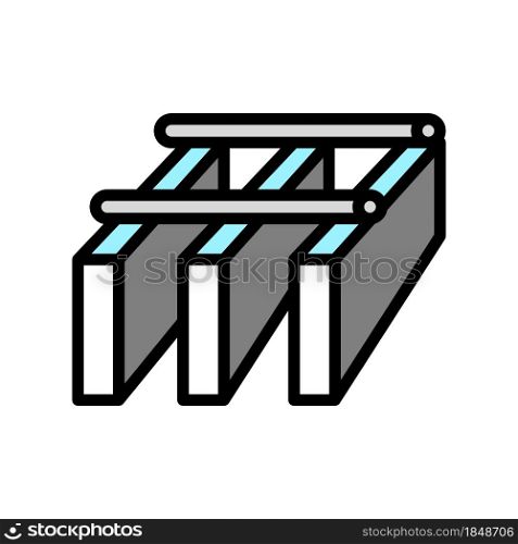 bar grating metal color icon vector. bar grating metal sign. isolated symbol illustration. bar grating metal color icon vector illustration