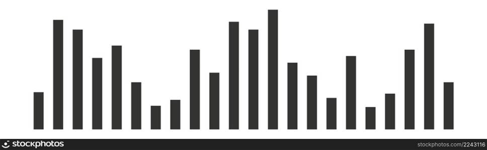 Bar histogram icon. Simple black line style. Vector illustration. Bar histogram icon. Simple black line style