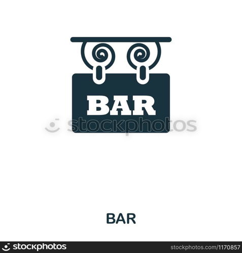 Bar icon. Line style icon design. UI. Illustration of bar icon. Pictogram isolated on white. Ready to use in web design, apps, software, print. Bar icon. Line style icon design. UI. Illustration of bar icon. Pictogram isolated on white. Ready to use in web design, apps, software, print.