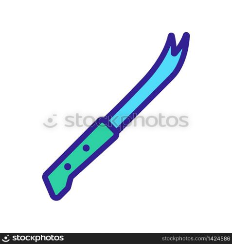 bar knife icon vector. bar knife sign. color symbol illustration. bar knife icon vector outline illustration