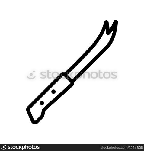 bar knife icon vector. bar knife sign. isolated contour symbol illustration. bar knife icon vector outline illustration