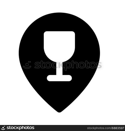 bar location, icon on isolated background,
