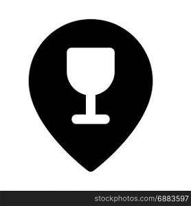bar location, icon on isolated background,