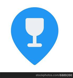 bar location, icon on isolated background