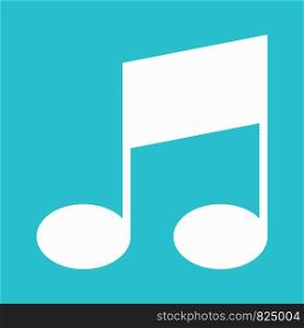 Bar musical note icon. Flat illustration of bar musical note vector icon for web design. Bar musical note icon, flat style