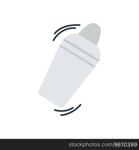 Bar shaker icon. Flat color design. Vector illustration.