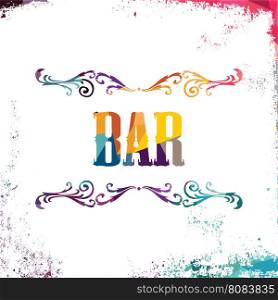 bar sign abstract colorful triangle geometrical. bar sign abstract colorful triangle geometrical vector illustration