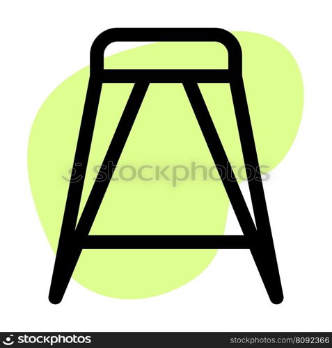 Bar stool as decor in nightclub.. Bar stool as decor in nightclub