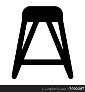 Bar stool as decor in nightclub.. Bar stool as decor in nightclub