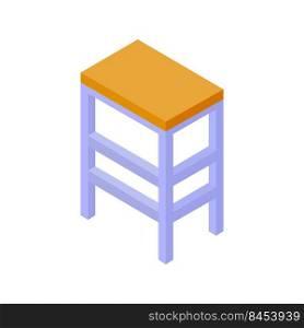 Bar stool isometric
