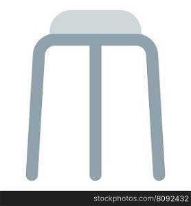 Bar stool or seat with triple long legs.