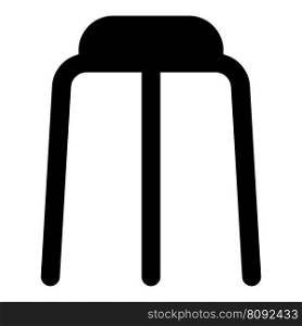 Bar stool or seat with triple long legs.