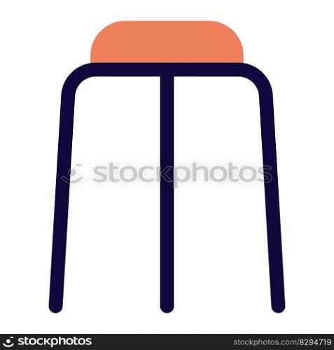 Bar stool with triple long legs.