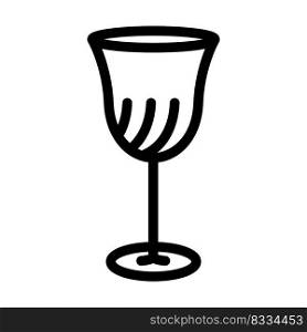 bar wine glass line icon vector. bar wine glass sign. isolated contour symbol black illustration. bar wine glass line icon vector illustration