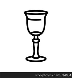 bar wine glass line icon vector. bar wine glass sign. isolated contour symbol black illustration. bar wine glass line icon vector illustration